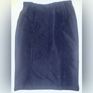 Long Tall Sally Navy Ribbed Pencil Skirt